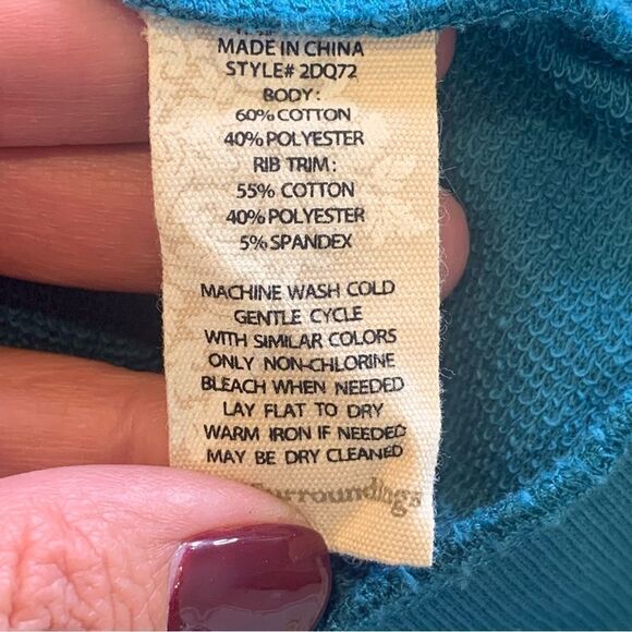 Soft Surroundings Winifred Pullover Teal Size Medium - Picture 8 of 10